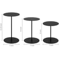 thumbnail image 3 of MyGift Black Round Metal Pedestal Cupcake/Dessert Stand/Modern Display Risers, Set of 3, 3 of 6
