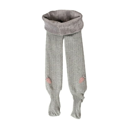 

TIREOW Comfortable Pants for Kids Toddler Kids Baby Girls Cute Cartoon Carrots Cotton Warm Leggings Autumn Winter Stretchy Basic Full Length Pants Socks Daily Outdoor Trousers(6-12 Months Grey)