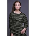 thumbnail image 5 of Bimba Block Women Long Sleeve SmockedÂ&nbsp;DressÂ&nbsp;Round Neck Ruffle Summer Maxi-Small, 5 of 5