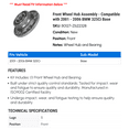 thumbnail image 2 of Front Wheel Hub Assembly - Compatible with 2001 - 2006 BMW 325Ci Base 2002 2003 2004 2005, 2 of 2