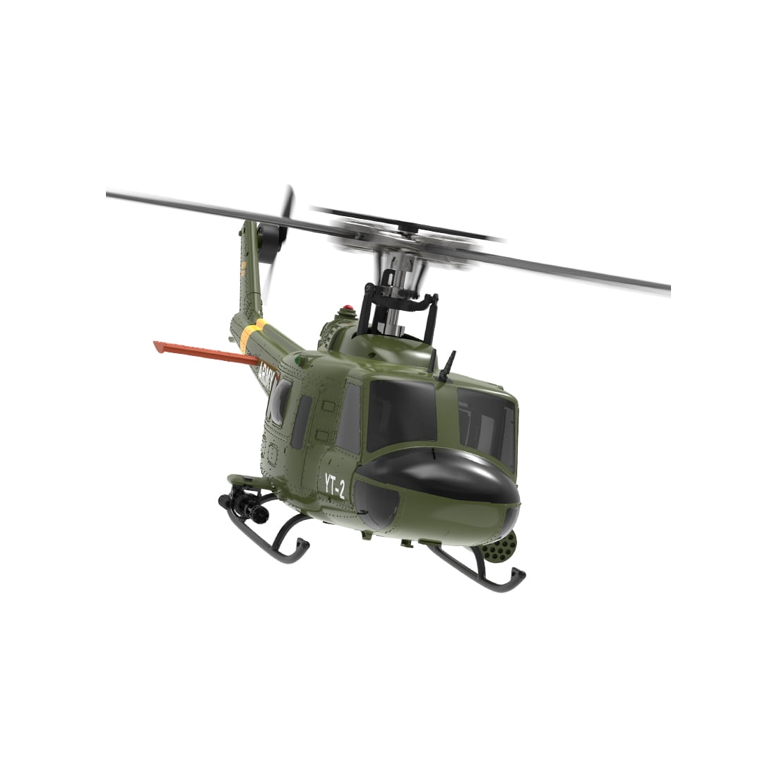F07-V 6CH RC Helicopter, Flybarless UH-1 Huey Scale Model, 3D/6G Dual Mode Brushless Helicopter with Gyro Stabilization for Adults