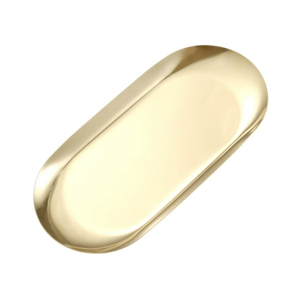 Elegant Oval Decorative Tray Stainless Steel For Makeup Accessories Ring Display
