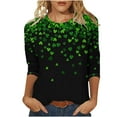 thumbnail image 2 of xixinqiwan St. Patricks Day Shirt for Women,Womens Love Lucky Clover Saint Patricks Day Cute Irish St Patty Shamrock T Shirt, 2 of 6