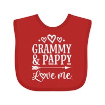 Inktastic Grammy and Pappy Love Me Girls Granddaughter Girls Baby Bib