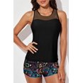 thumbnail image 2 of Xishao 3 PCS Tankini Traje de Baño para Mujer Bañador Tankini Top con Sujetador Deportivo para Playa Surf Piscina Nadar B-Negro CH B-Negro CH Xishao ropa, 2 of 2