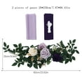 thumbnail image 6 of Purple Bohemian Chair Decor Kit, 23.6in Rose Bouquets with Ribbons, Washable Fabric for Wedding Party, 6 of 19