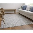 thumbnail image 3 of 5' X 8' Gray and Ivory Geometric Hand Woven Area Rug, 3 of 11