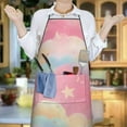 thumbnail image 6 of Colorful Cloud Star Pattern Apron-Garden Aprons for Women with Pockets-Cotton Linen Waterproof Kitchen Cooking Gardening Aprons Adjustable for Kitchen,Cooking,BBQ and Salon 33x27 Inch, 6 of 7