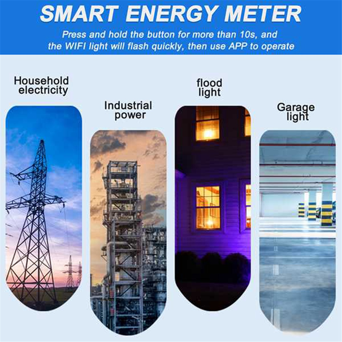 2 Phase 3 Wires 110V+110V 100A Din Rail 18mm Tuya WIFI Smart Energy Meter Power Consumption Monitor KWh Wattmeter