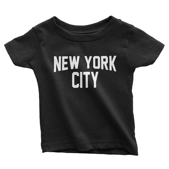 New York City Toddler T-Shirt Screenprinted Black Baby Lennon Tee 3t