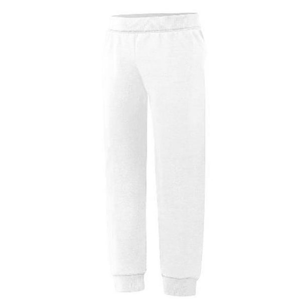 OK288 Confortsoft Éco Filles Intelligentes Jogging Pantalons de Survêtement&44; Blanc - Moyen