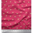 thumbnail image 1 of Soimoi Pink Cotton Poplin Fabric American Robin Bird Print Fabric by Yard 56 Inch Wide, 1 of 3