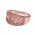 thumbnail image 2 of Xihbxyly Anillo de Corazón, Joyería de Diamantes de Imitación Chapada En Oro, Elegante Diseño de Letra "Mom", Ajuste Cómodo y Antialérgico, Ideal para Cócteles, Regalo Perfecto para Mujeres y Niñas E, 2 of 2