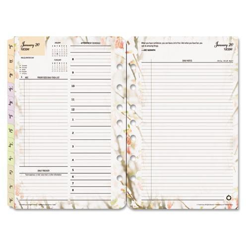 Franklin 3544415 Blooms Dated Daily Planner Refill, JanuaryDecember, 51/2 x 81/2, 2015