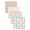 Parent´s Choice Baby Girls Floral Flannel Blankets, 4-Pack