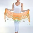 thumbnail image 4 of Qulqfy Skirts for Women Flowy Mini Sequin Orange Dance Fall Sparkly Party Short Skirt Womens Skirts, 4 of 4