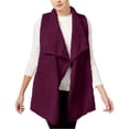 thumbnail image 1 of Kensie Womens Fuzzy Fashion Vest, Purple, X-Small, 1 of 1