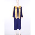 thumbnail image 3 of RUNQHUI Unisex Adult Choir Robe for Church Baptism V-neck Long Sleeve Christian Priest Robe Graduation Gown Costumes Blue XL, 3 of 7