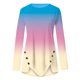 thumbnail image 4 of Mujeres Casual Gradiente Impreso Manga Larga Cuello Redondo Botones Irregular Pullover Blusa Tops Fridja fjkfkj1794, 4 of 5
