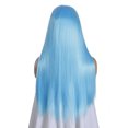 thumbnail image 1 of Graflsoa Perruque en Fibre Synthétique Bleu Ciel pour Femmes - Perruque Longue Droite pour Fête, Résistante à la Chaleur, Pré-Styletée, Longueur 65cm, Circonférence de Tête 57cm, Légère et Confortable pour Toutes les Occasions, 1 of 7