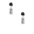 thumbnail image 2 of Delight Jewelry Silvertone Sing Black Crystal Clip on Earrings, 2 of 5