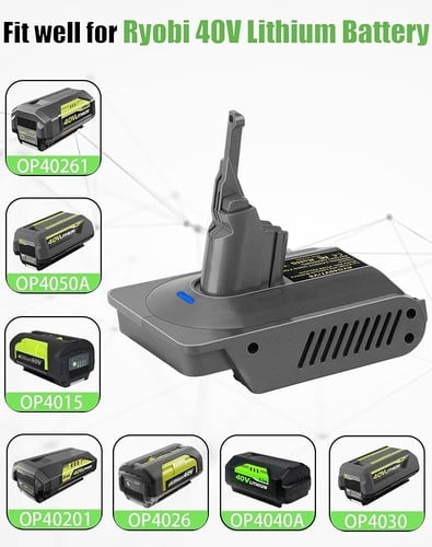 V7 V8 Adapter for Ryo*bi 40V Lithium Battery Convert to for Dy*son V7 V8