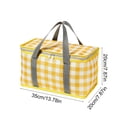 thumbnail image 3 of Insulated Picnic Basket Cooler with Aluminum Foil Lining, Foldable Camping Lunch Bag for Food and Drinks, Portable Thermal Carrier for Outdoor Picnics Beach BBQ and Family Outings, 3 of 6