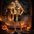 thumbnail image 2 of BOOMNY Halloween Mens Pharaoh Dress Up Funny Hallowmas Party Outfits Sets Playful Stage Performance Clothes Set, 2 of 4