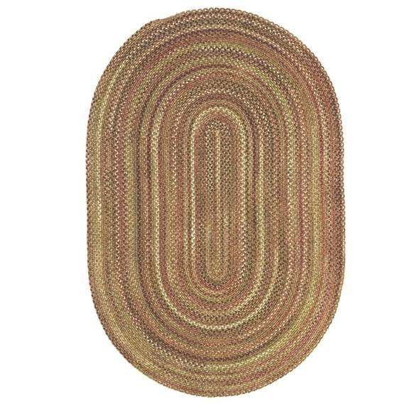 "Capel Rugs American Heritage Oval Braided Area Rug - 2' x 36" Foliage Color - Perfect Traditional Touch for Living Rooms!"