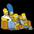 thumbnail image 2 of Men's The Simpsons Classic Family Couch Graphic Tee Black 2X Large, 2 of 5