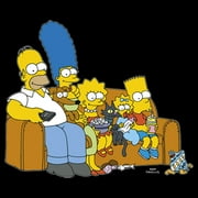 Mens The Simpsons Classic Family Couch Graphic Tee Black X Large