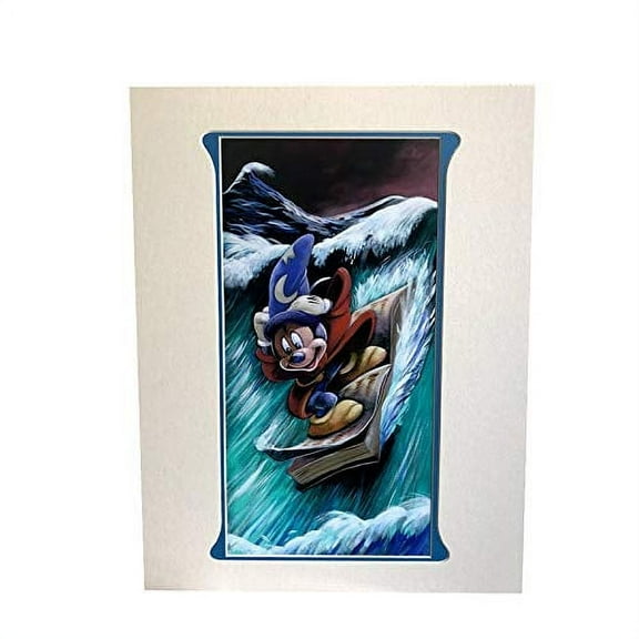 Theme Park Disney Artist Print Brian Blackmore Mickey On A Wave