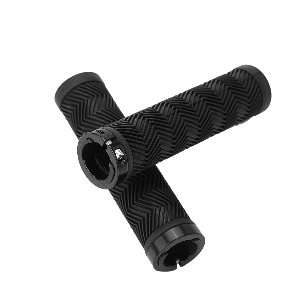 Handlebar Grips Bicycle Grips Bike Grips Cycling Grips Bike Handlebar Grips Rubber NOn Slip Bike Handle Bar Grips With Unilateral Metal Lock Black Walmart