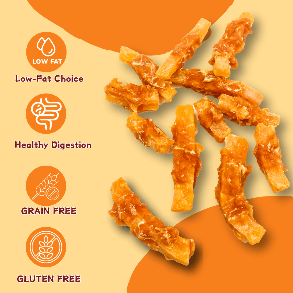 ComfyCradle Chicken Wrapped Sweet Potato Dog Treats, Grain-Free & High-Protein, 1.76 Pound