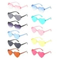 thumbnail image 3 of Penkiiy Heart Sunglasses Heart Shaped Rimless Sunglasses Kids Sunglasses Party Favors Heart Glasses Colorful Birthday Party Favors Girls Boys, 3 of 4
