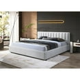 thumbnail image 3 of Omax Decor Jaxon Upholstered Platform King Bed in White Boucle Fabric, 3 of 10