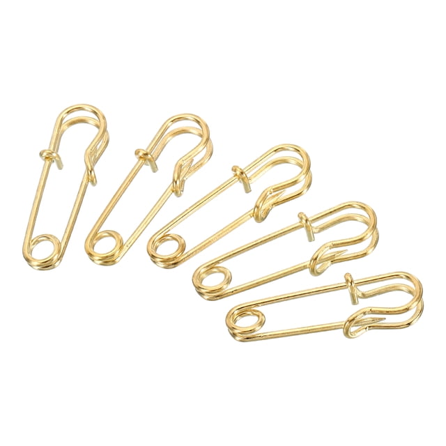 Uxcell Safety Pins 1.06 Inch Large Metal Sewing Pins Gold Tone 50Pcs