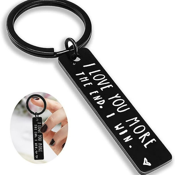 Couples Keychain For Him Her I Love You More The End I Win Key Ring For Anniversary Valentine s Day Gifts Walmart
