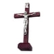 thumbnail image 4 of Cruz de madera Crucifijo Jesús Estatua Adorno Regalos religiosos Cruz de mesa católica borgoña, 4 of 9