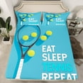 thumbnail image 2 of Feelyou Blue Tennis Print Full Size Sheets, Cartoon Ball Sports Bed Sheets, Teens Kids Boys Girls Sheet Sets, Super Cozy Room Decor, 4-Piece, 2 of 7