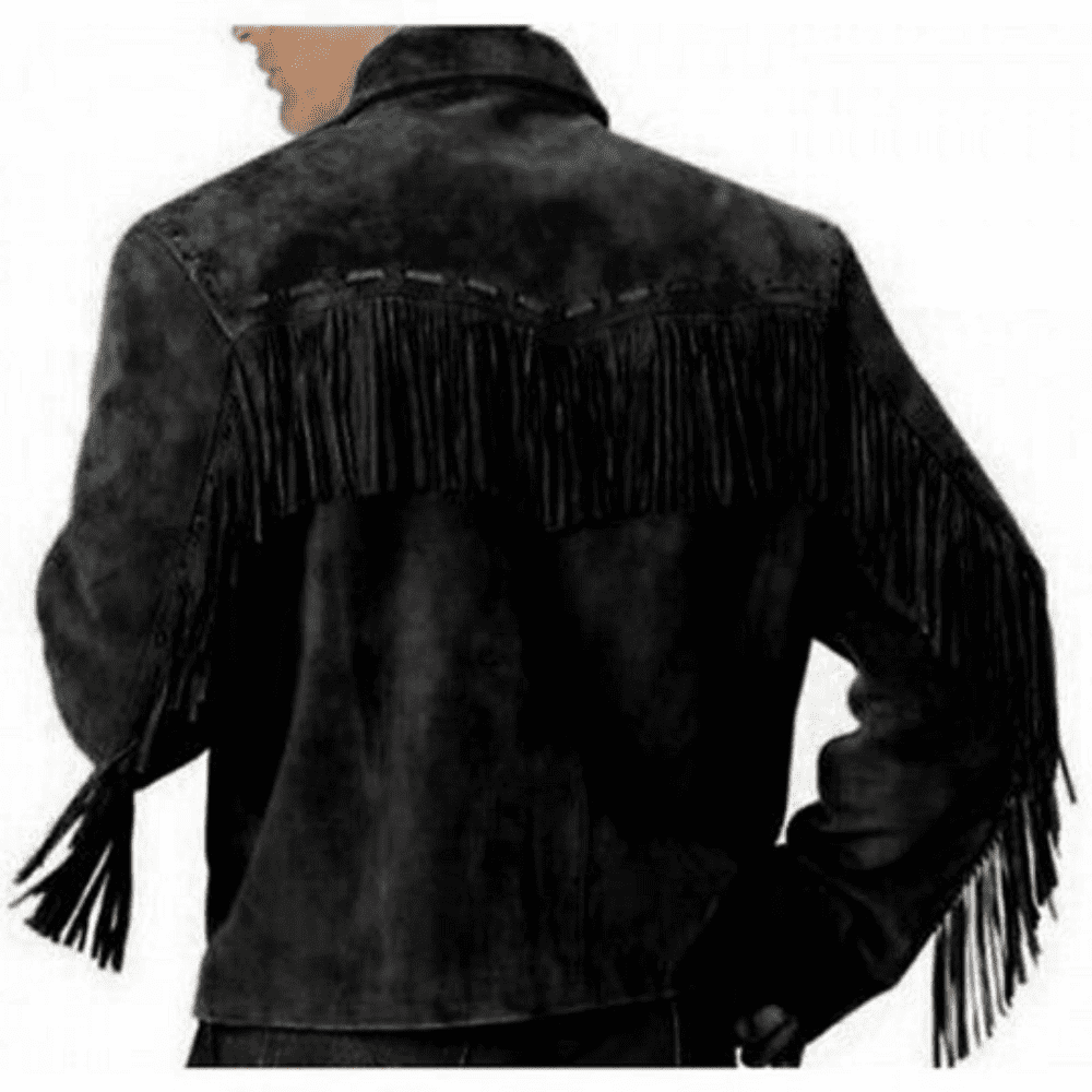 Noora Lambskin Black Leather Biker Jacket Club Outwear Jacket Warm Leather Fringe Jacket for Men