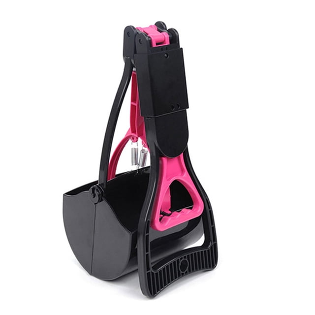 Caca Scooper pour Chien avec Long Manche Pliable Portable Caca pour Chats Scooper pour Animaux de Compagnie Extérieur Pelouse Voyage Camping Randonnée