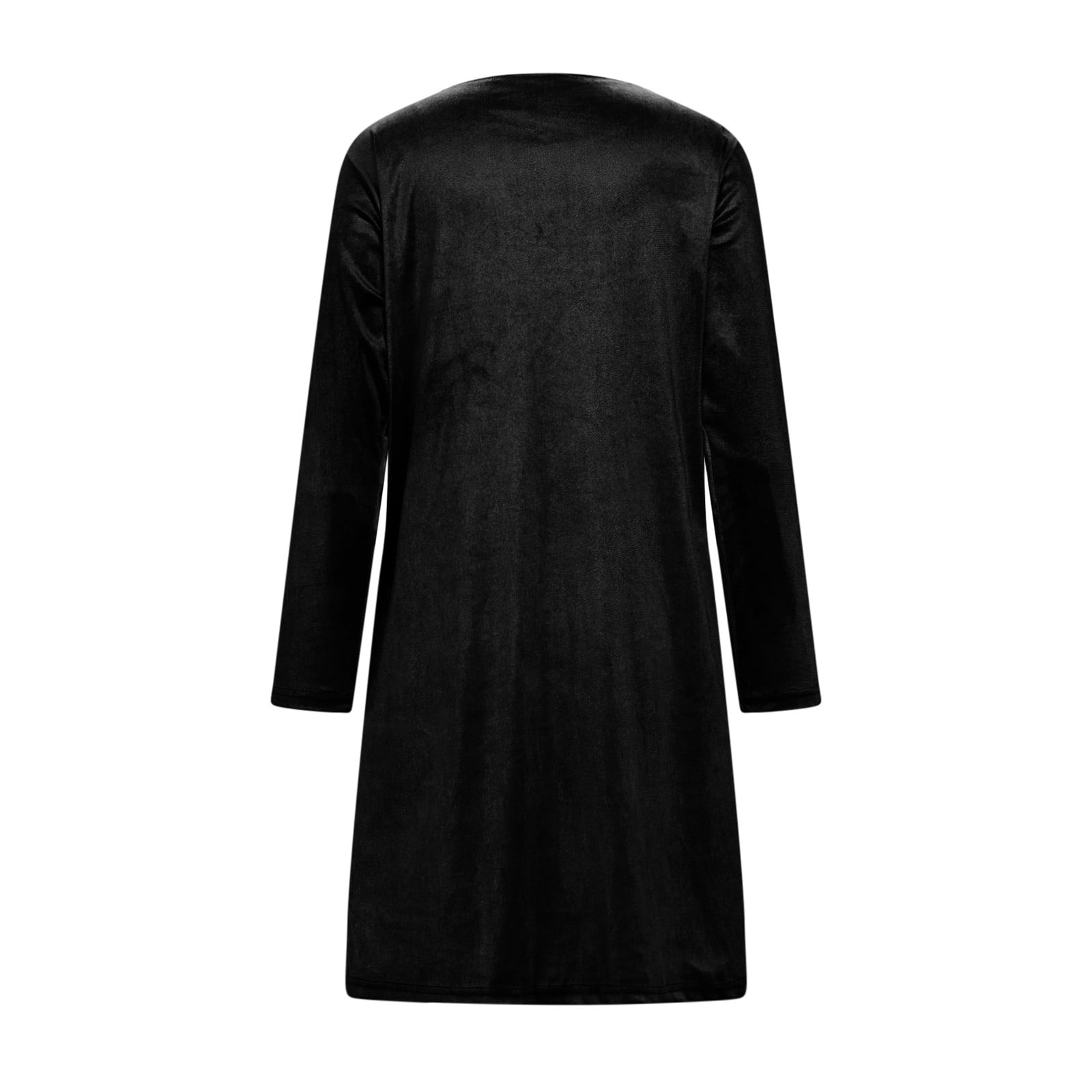 OSFVNOXV Retro Velvet Dress for Petite Women Long Sleeve Mini Length Wedding Guest Dress,Luxury Gifts for Girlfriend