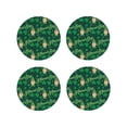thumbnail image 2 of Kll Round Shape Drink Coasters Set Of 4,Pu Leather Absorbent Coasters Set Decorative Coffee Cup Coasters Housewarming Gift For Home Decor-St Patrick'S Day9, 2 of 9