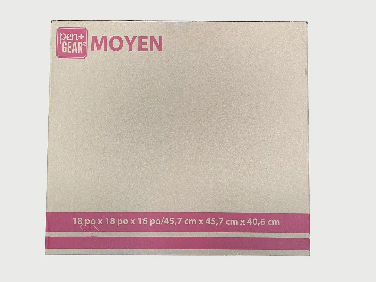 Pen + Gear 18x18x16 Cardboard Shipping Box, Kraft Brown, Single Wall, 1 Count