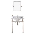 thumbnail image 2 of Water Creation Embassy 30" Single Brass Wash Stand in Polished Nickel & White, 2 of 8
