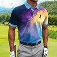 thumbnail image 5 of Zysthvn Summer Shirts for Men Casual Tennis Polo Mens Shirts Short Sleeve T Shirts Lapel Printed Tops, 5 of 5