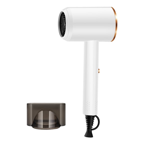 Hair Dryer, 800 Watts Fast Drying Blow Dryer, Compact Lightweight Hair Dryer for Women and Men, Low Noise Thermo-Control Hairdryer, White