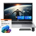 thumbnail image 1 of acer Aspire 3 15.6" FHD Laptop, AMD Ryzen 5 7430U, 64GB RAM, 2.16TB Storage(2TB SSD+160GB Docking Station Set), AMD Radeon Graphics, Backlit Keyboard, HD Webcam, Wi-Fi 6, Windows 11 Pro, Silver, 1 of 9