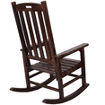 thumbnail image 6 of Tcbosik Oversized Rocking Chair for Outdoor, Wooden Rocker with High Back, Lounge Chair for Patio, Deck, Garden, Backyard, Brown, 6 of 8